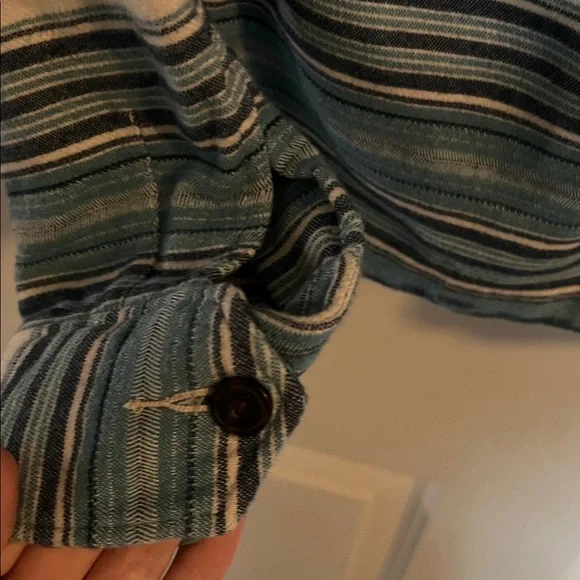 RARE Faherty Blue Striped Jacket - Picture 8 of 11